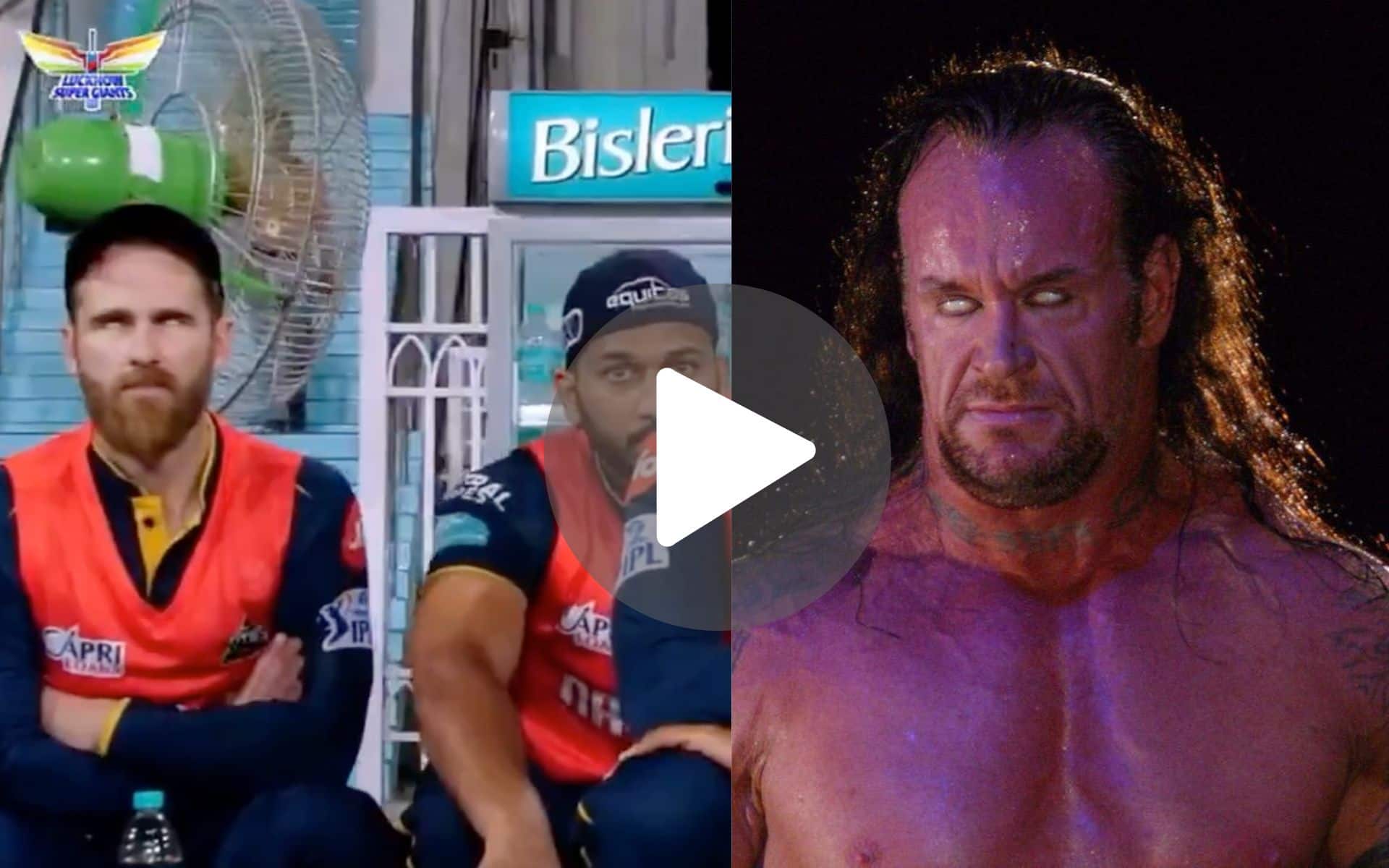 [Watch] Kane Williamson 'Rolls Eyes' Like The Undertaker During GT Vs LSG IPL 2024 Match
